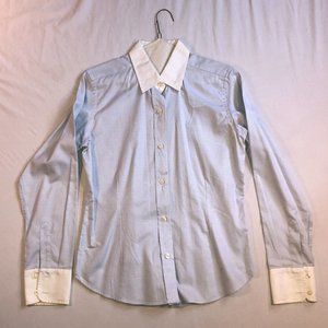 Saks Fifth Avenue Blue & White Button Down